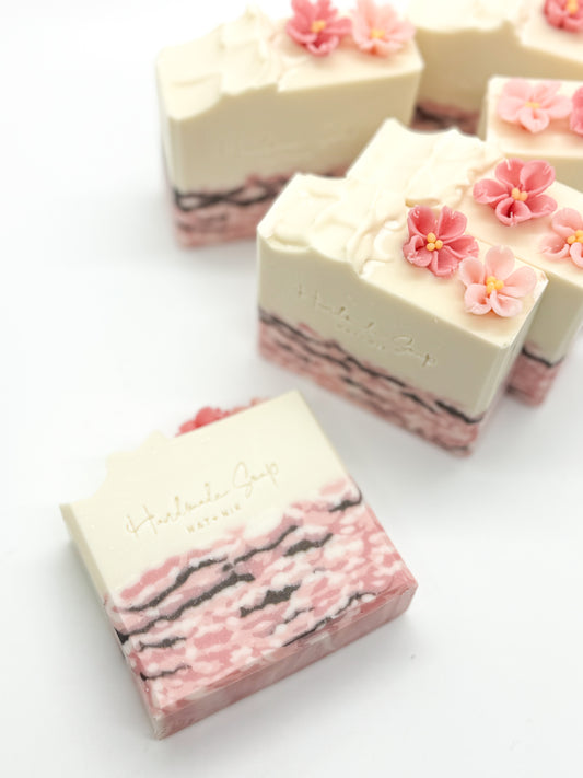 NEW 3.7 oz Sakura Cherry Blossom Artisanal Face and Body Soap