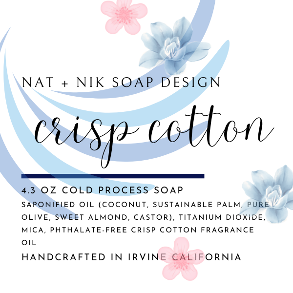 Spring 4.3 oz Blue Water Sakura Artisanal Face and Body Soap